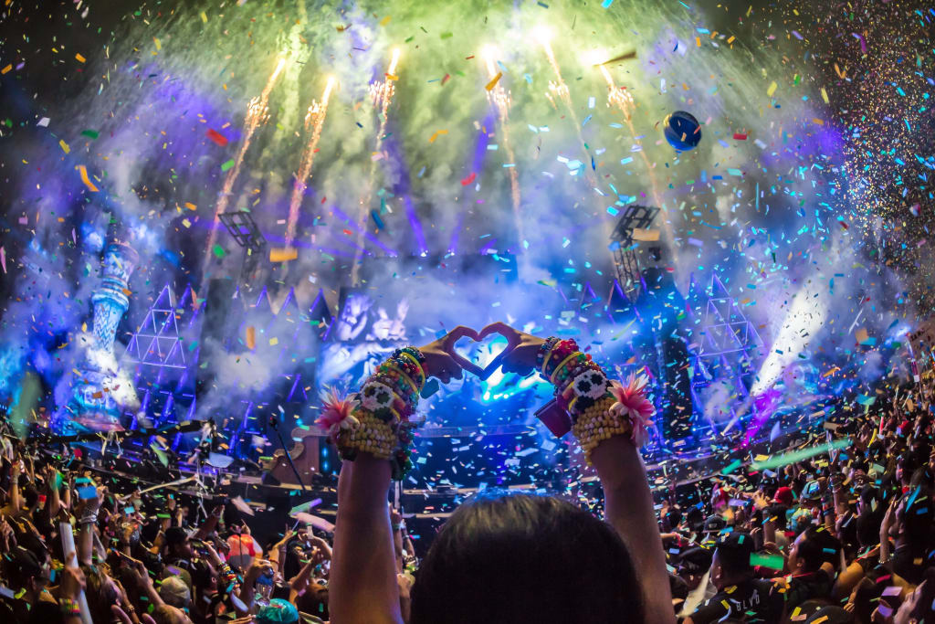 Crowd at a music event